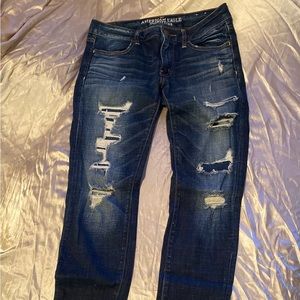 American Eagle distressed jeggings